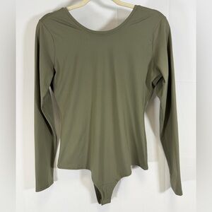 SPANX Olive Long Sleeve Bodysuit